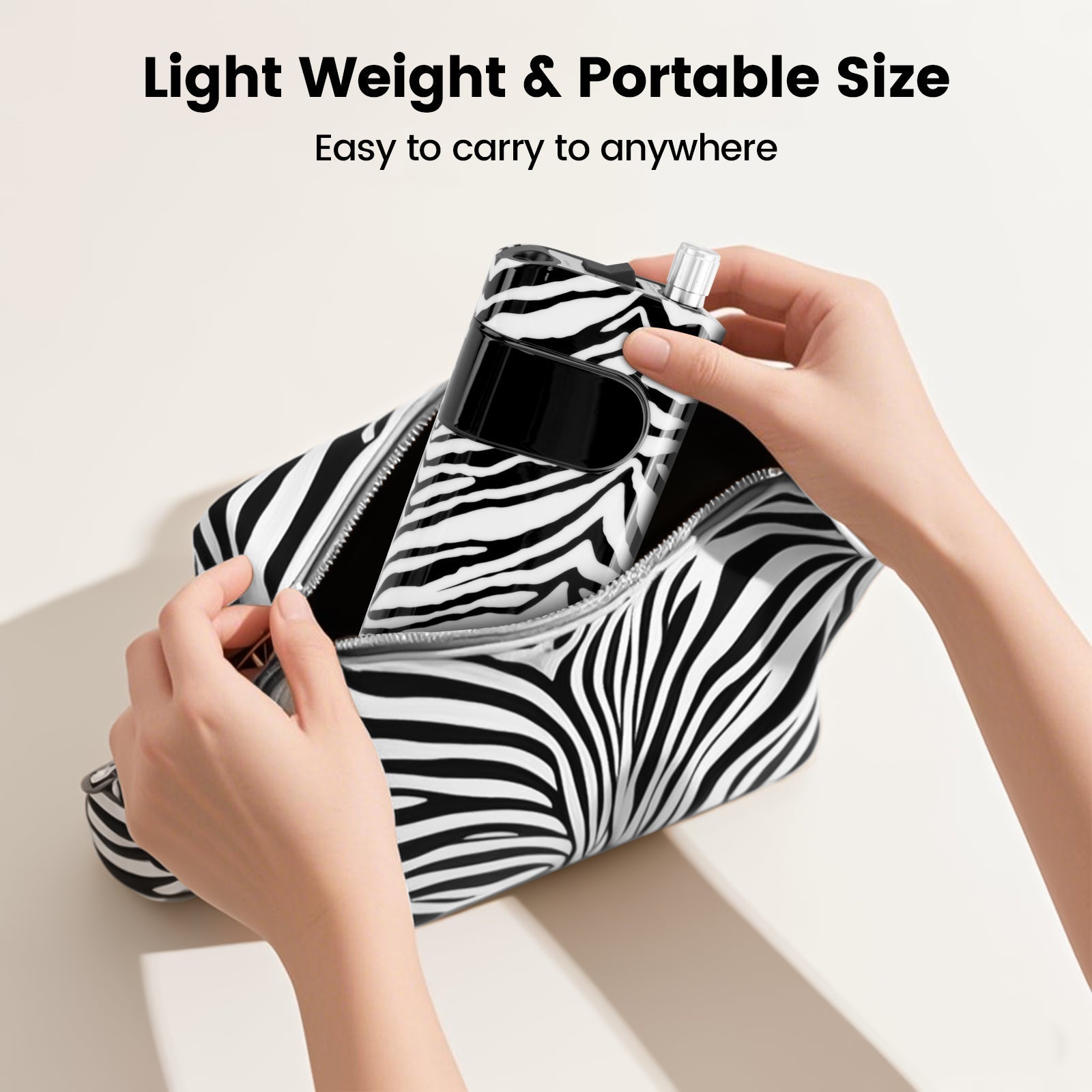 Crown™ Nail Lamp & Wand™ Nail Drill Bundle – Zebra Print