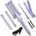 5 in 1 Wand Curling Iron-Curling Wand Set with Hair Straightener