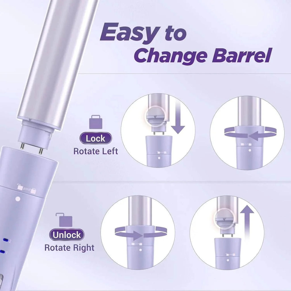 5 in 1 Wand Curling Iron-Curling Wand Set with Hair Straightener