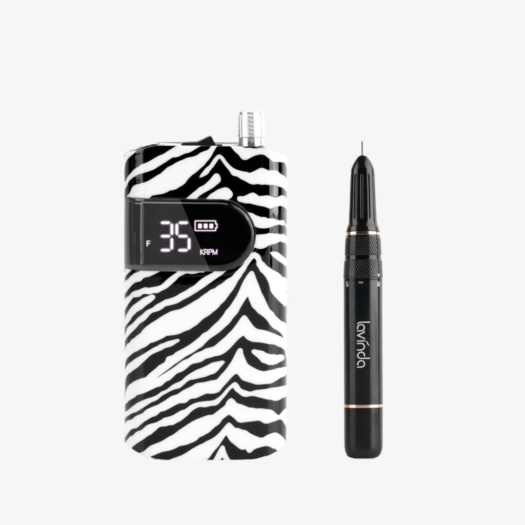 Crown™ Nail Lamp & Wand™ Nail Drill Bundle – Zebra Print